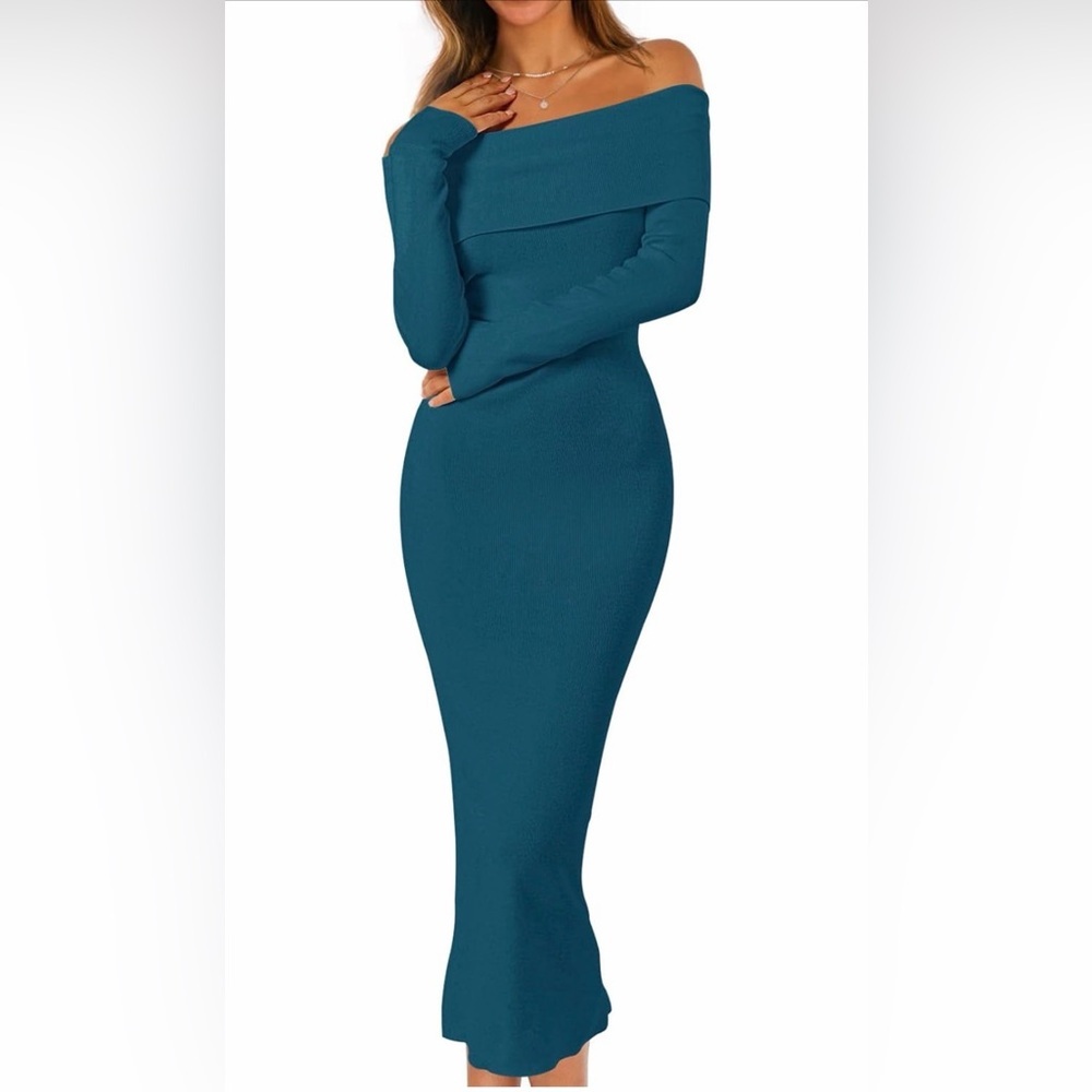🆕Formal Long Sleeve Elegant Club Party Midi Dress